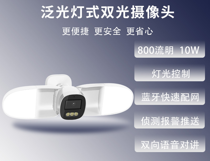Home Security Flood Lights - Tam Renkli 4MP iCsee APP Projektörlü