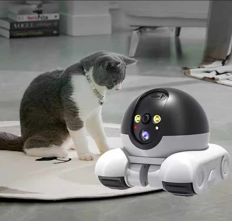 Home Security Robot - Kablosuz Çift Lensli Robot Kamera 1080P