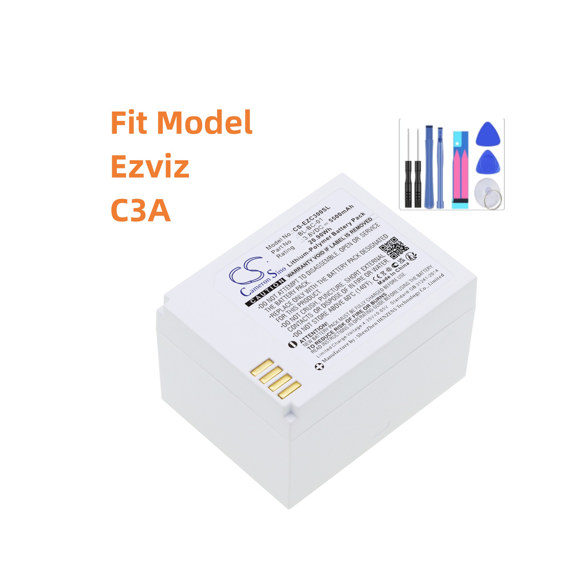 Home Security Battery Replacement - Ezviz İçin Yedek Pil: BL-BC-01,C3A, Ev