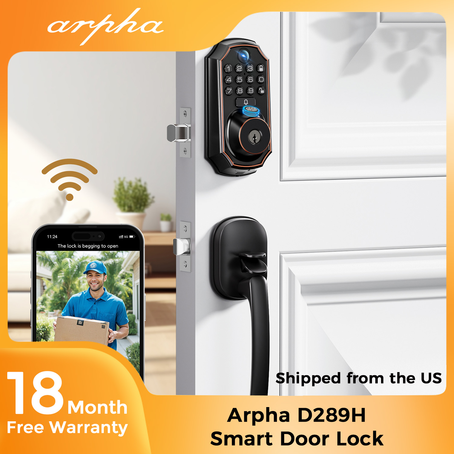 ARPHA D289H Akıllı Kapı Kilidi - Home Security Front Door Camera incelemesi ve fiyatı
