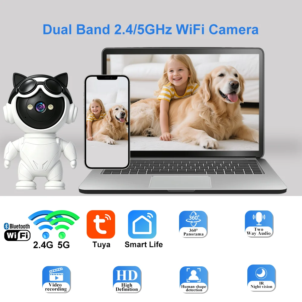 Tuya Akıllı Kablosuz IP Kamera - Home Security Robot incelemesi ve fiyatı