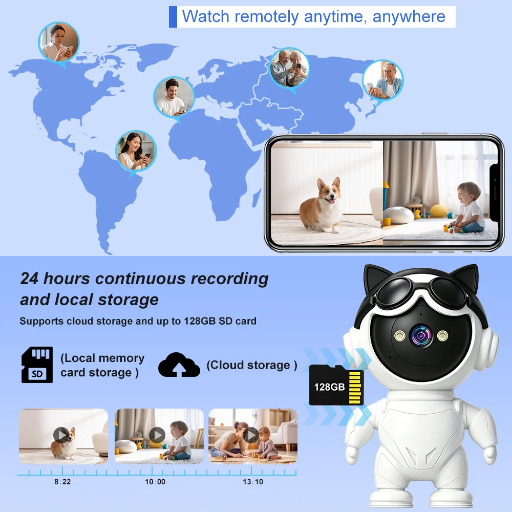 Tuya Akıllı Kablosuz IP Kamera - Home Security Robot incelemesi ve fiyatı